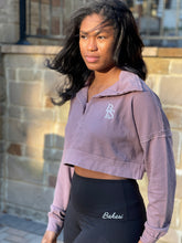 Acid Wash Waffle-Knit V-Neck Cropped