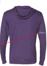 Unisex Long-Sleeve Jersey Hoodie - Black/Grey/Purple