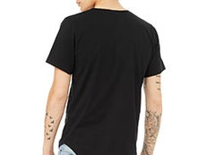 Curved Hem Short Sleeve T-shirt - Black/Grey/White
