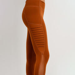 Women Solid Dark Orange Ankle Length Leggings :: PANERI EMBROIDERY