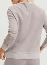 Cotton Waffle Mineral-Washed Pullover - Dusty Pink