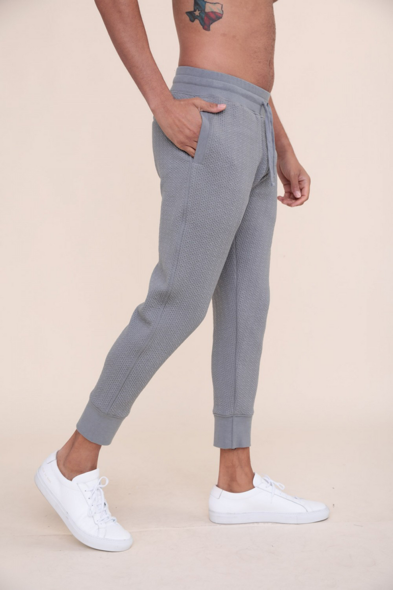 Grey quilted discount joggers