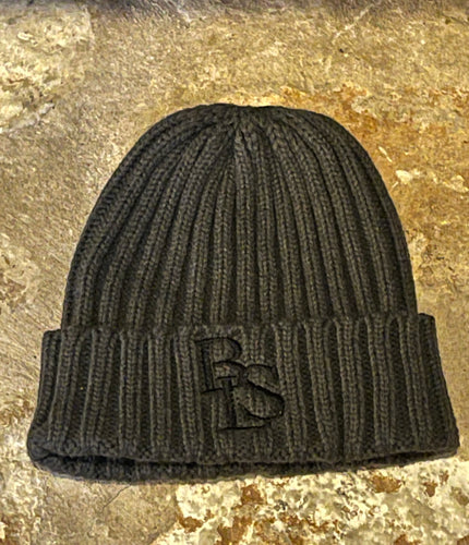 Dark Grey Cable Knit Sustainable Beanie