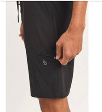Active Drawstring Shorts with Zippers - Black