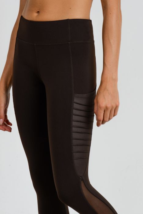 Ribbed Mesh Pocket Full Leggings - Acorn/Coffee/Mauve – Bakari Luxury  Sportswear