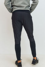 SOLD OUT Laser Cut Colorblock Athletic Joggers - Black